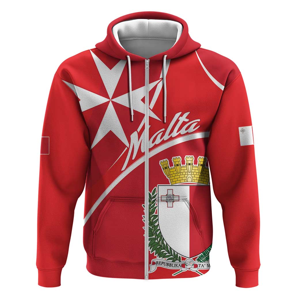 Personalized Malta Cross Coat Of Arms Hoodie LT18