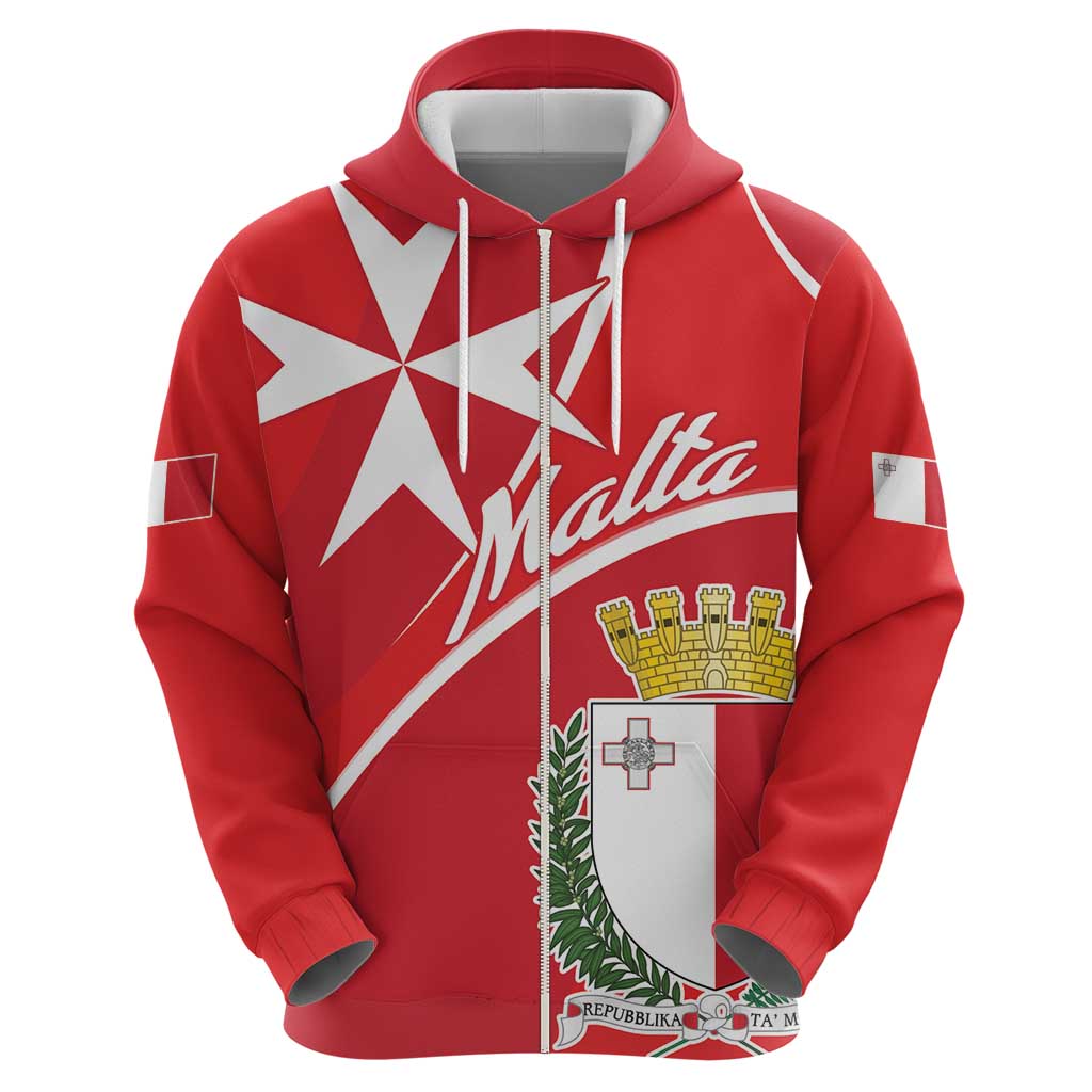 Personalized Malta Cross Coat Of Arms Hoodie LT18