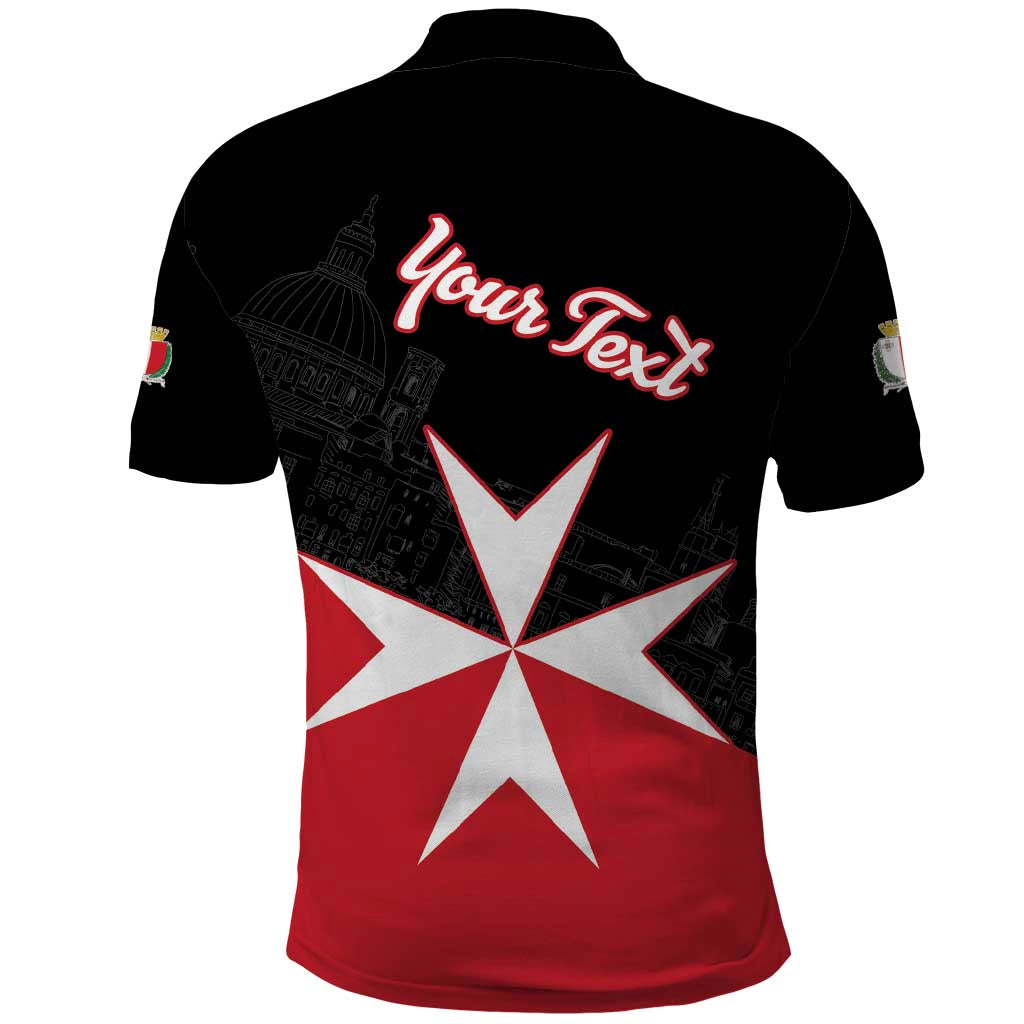 Personalized Malta Cross With Valletta Capital Polo Shirt LT18