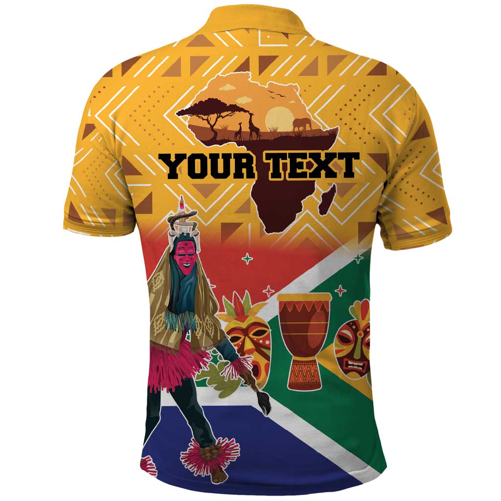 Personalized South Africa Heritage Day Polo Shirt With Traditional Dancer LT18