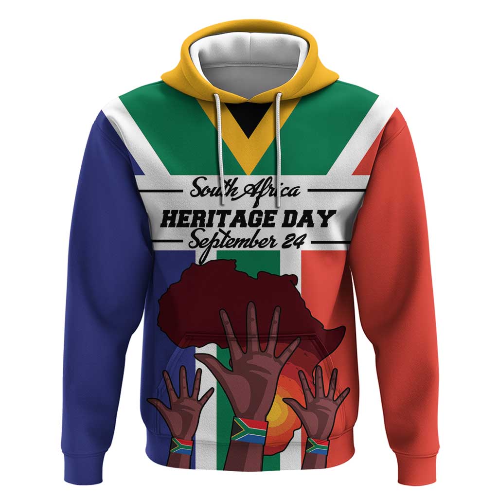Personalized South Africa Heritage Day Hoodie Flag Style LT18
