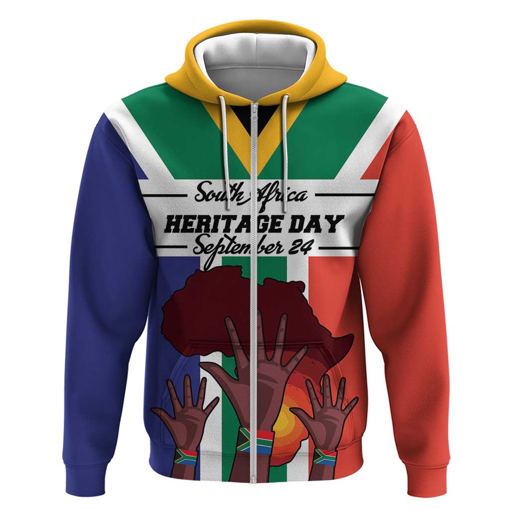 Personalized South Africa Heritage Day Hoodie Flag Style LT18
