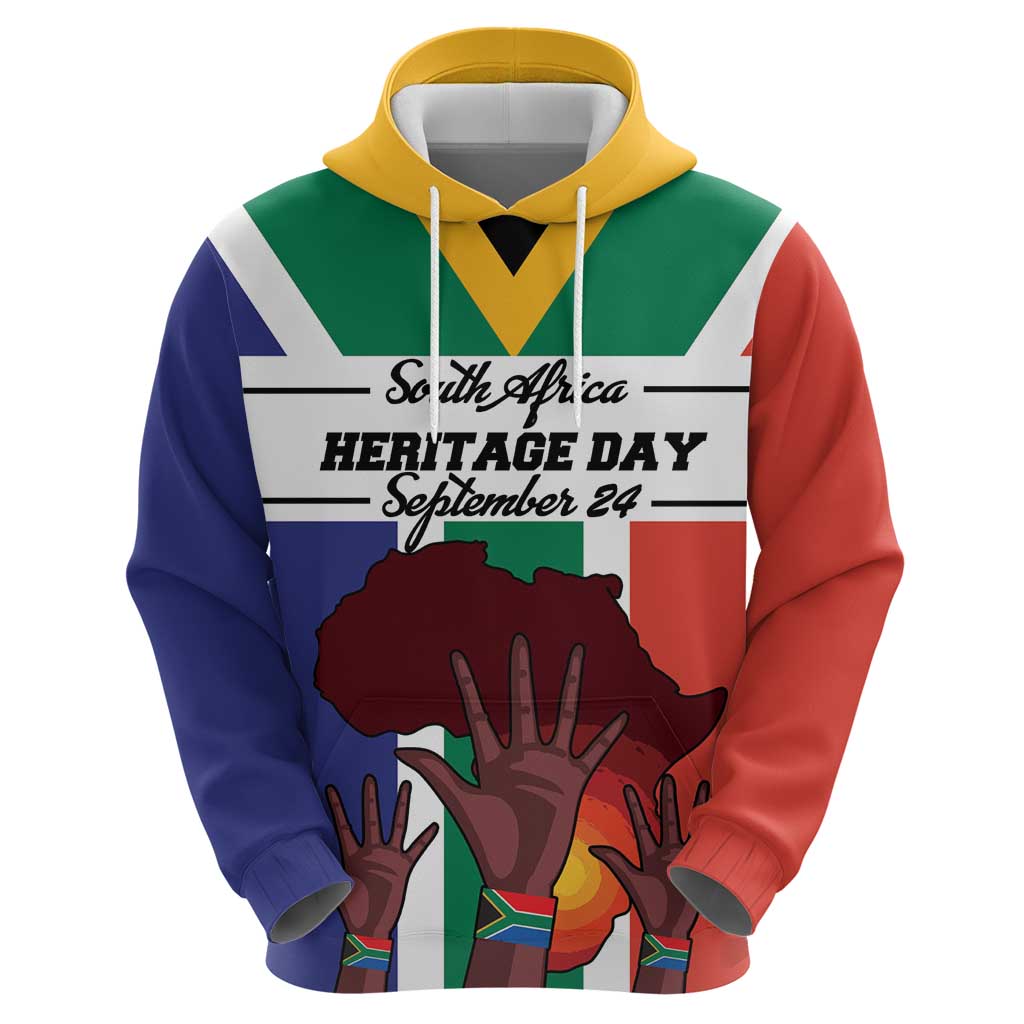 Personalized South Africa Heritage Day Hoodie Flag Style LT18