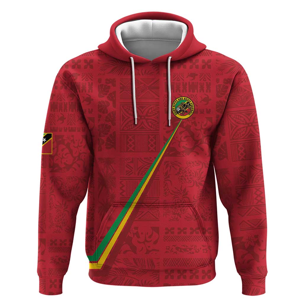 Custom Saint Kitts And Nevis Football Hoodie Sugar Boyz Red Version LT18