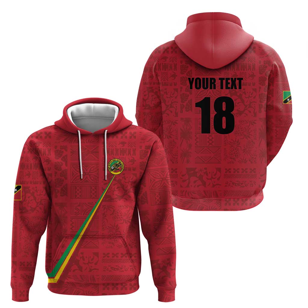Custom Saint Kitts And Nevis Football Hoodie Sugar Boyz Red Version LT18