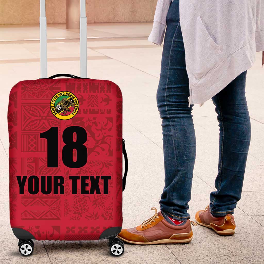 Custom Saint Kitts And Nevis Football Luggage Cover Sugar Boyz Red Version LT18