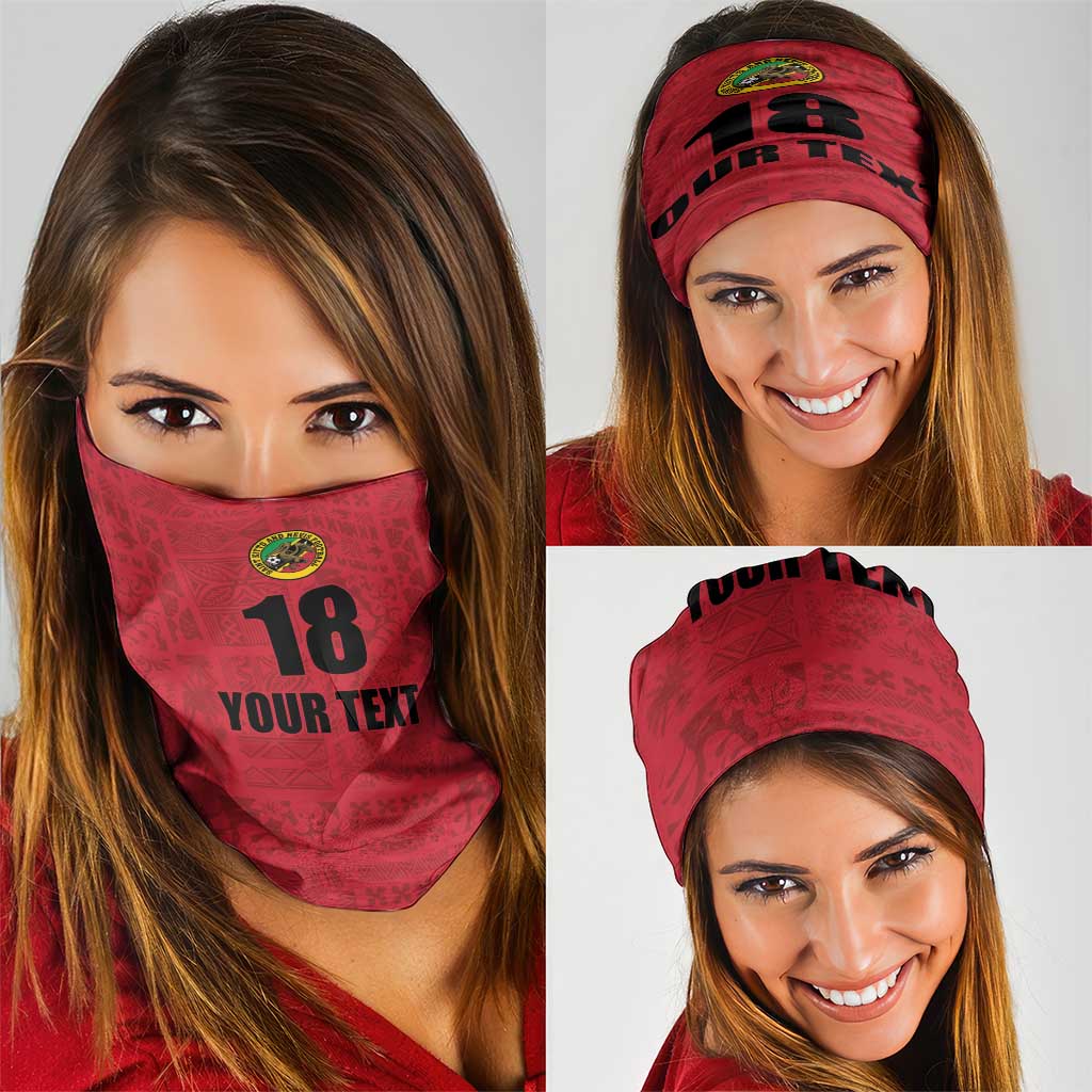 Custom Saint Kitts And Nevis Football Neck Gaiter Sugar Boyz Red Version LT18