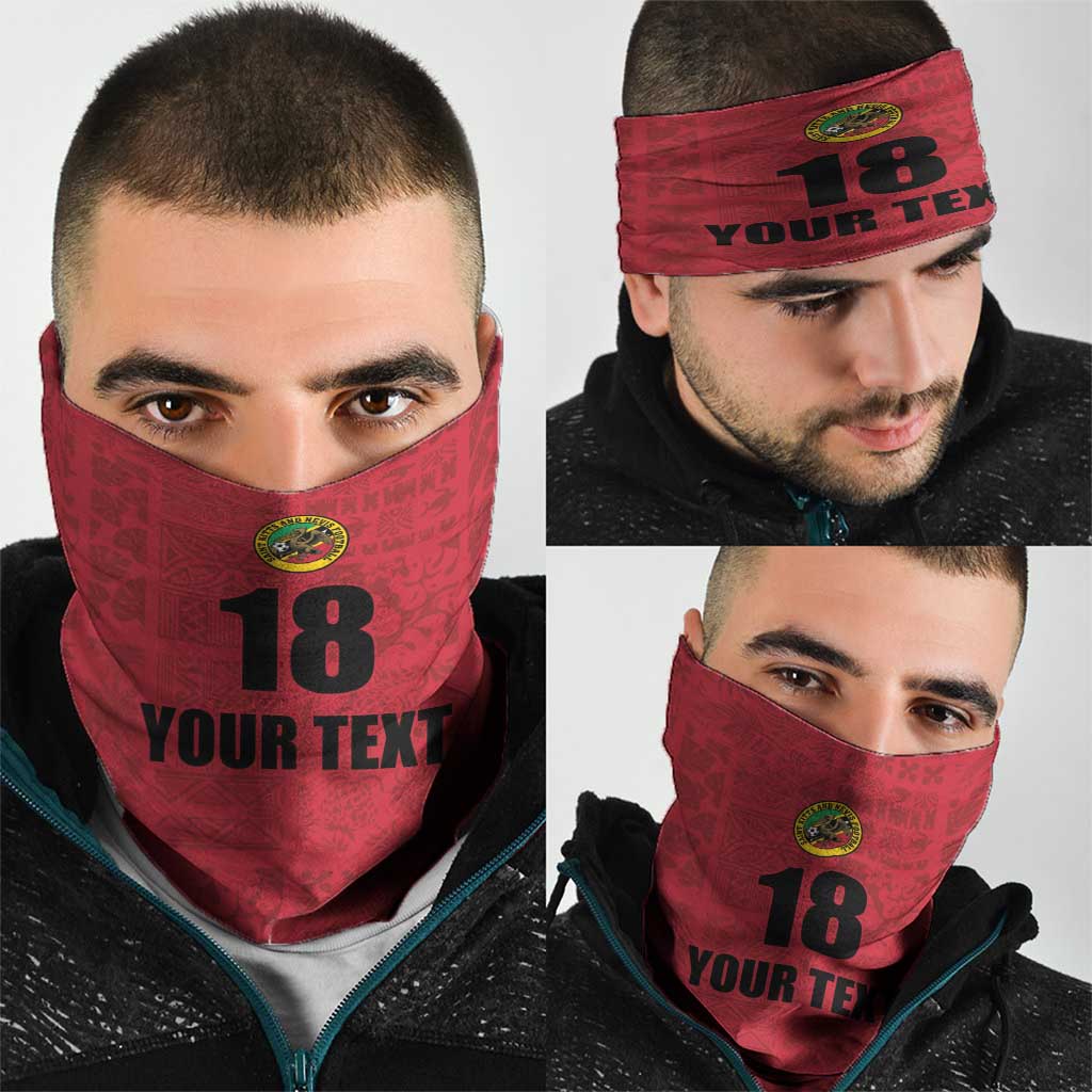 Custom Saint Kitts And Nevis Football Neck Gaiter Sugar Boyz Red Version LT18