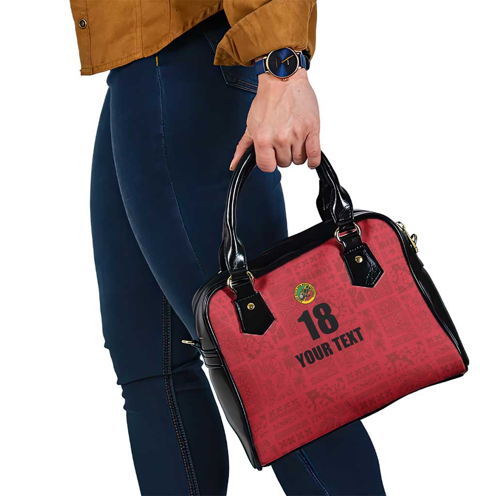 Custom Saint Kitts And Nevis Football Shoulder Handbag Sugar Boyz Red Version LT18