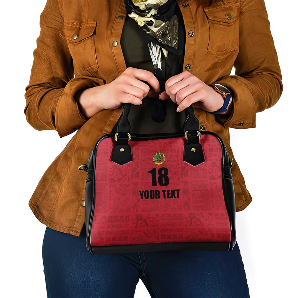 Custom Saint Kitts And Nevis Football Shoulder Handbag Sugar Boyz Red Version LT18