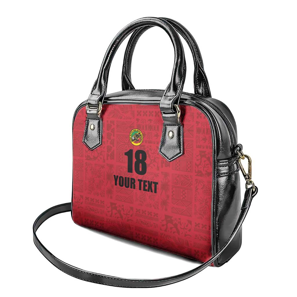Custom Saint Kitts And Nevis Football Shoulder Handbag Sugar Boyz Red Version LT18
