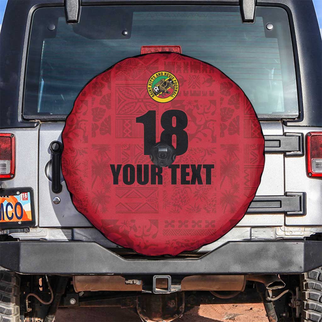 Custom Saint Kitts And Nevis Football Spare Tire Cover Sugar Boyz Red Version LT18