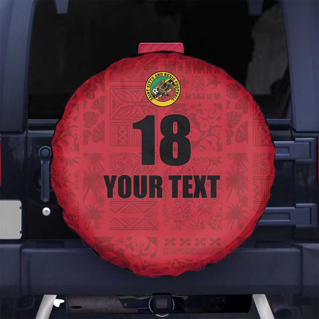 Custom Saint Kitts And Nevis Football Spare Tire Cover Sugar Boyz Red Version LT18