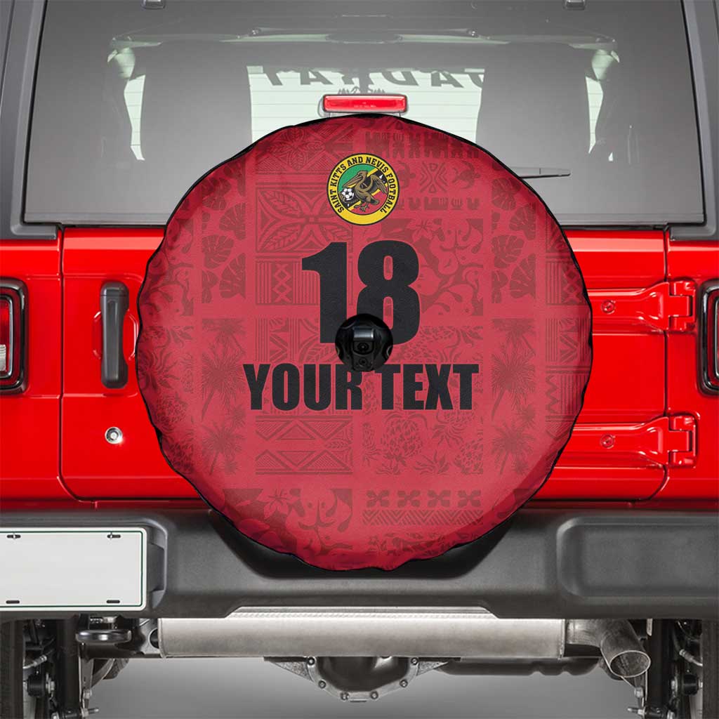 Custom Saint Kitts And Nevis Football Spare Tire Cover Sugar Boyz Red Version LT18