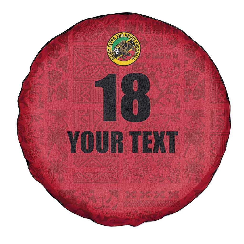 Custom Saint Kitts And Nevis Football Spare Tire Cover Sugar Boyz Red Version LT18