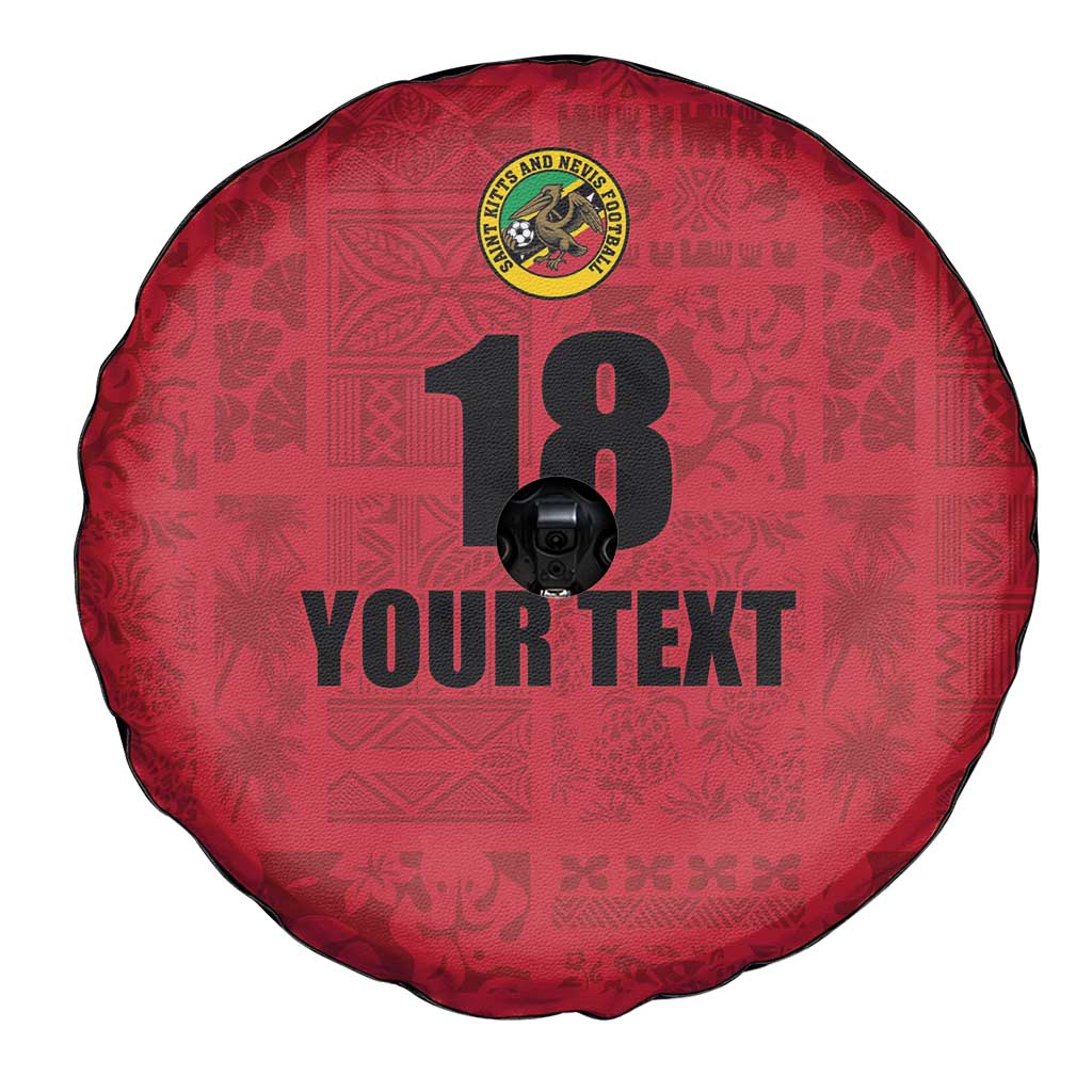 Custom Saint Kitts And Nevis Football Spare Tire Cover Sugar Boyz Red Version LT18