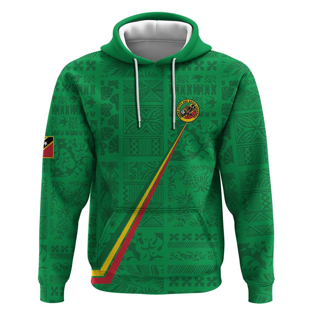 Custom Saint Kitts And Nevis Football Hoodie Sugar Boyz Green Version LT18