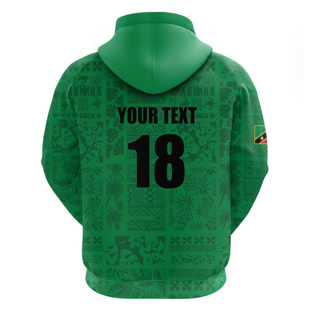 Custom Saint Kitts And Nevis Football Hoodie Sugar Boyz Green Version LT18