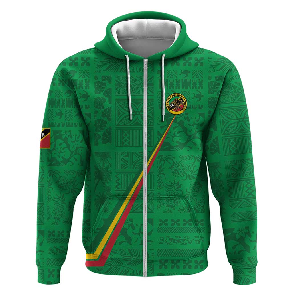 Custom Saint Kitts And Nevis Football Hoodie Sugar Boyz Green Version LT18