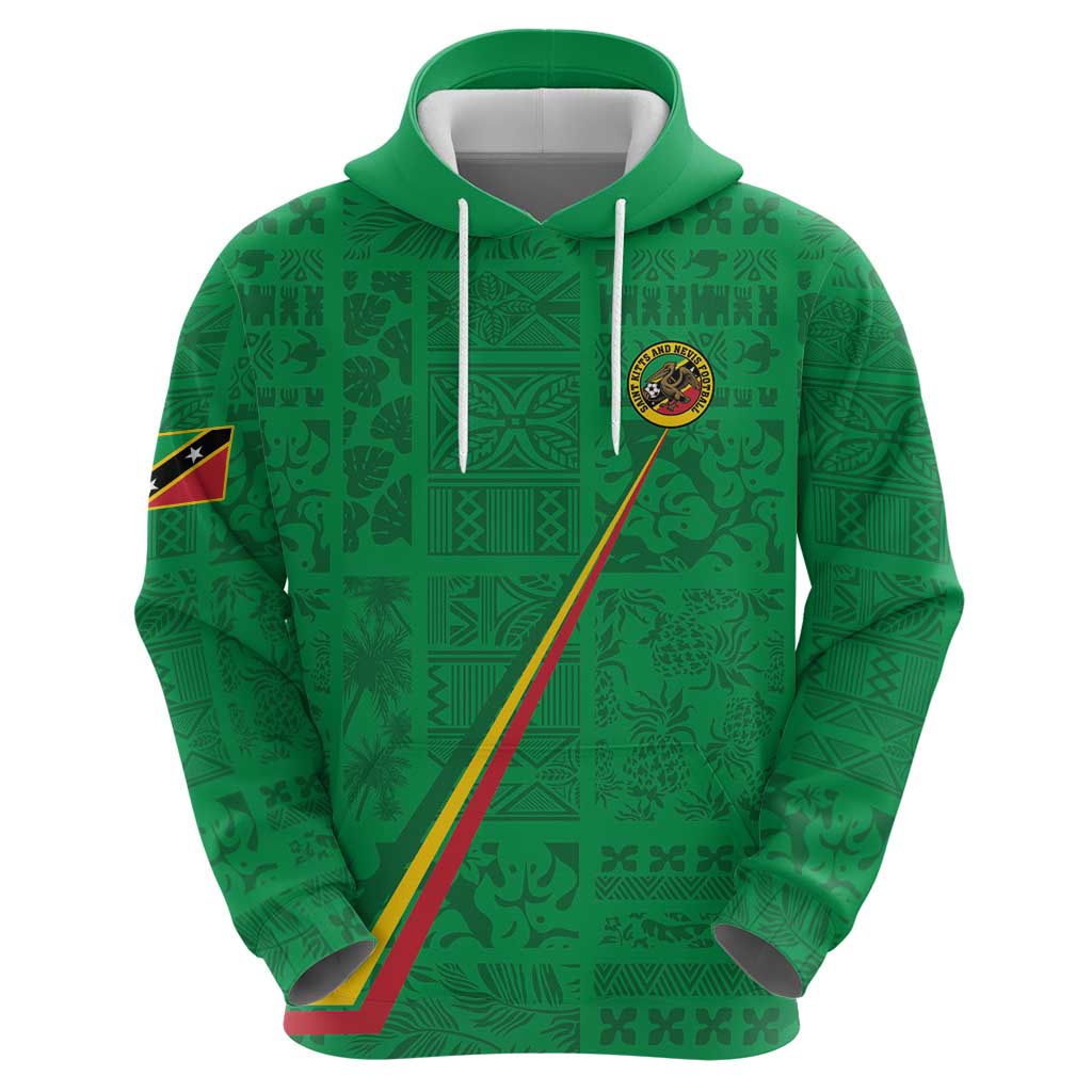 Custom Saint Kitts And Nevis Football Hoodie Sugar Boyz Green Version LT18