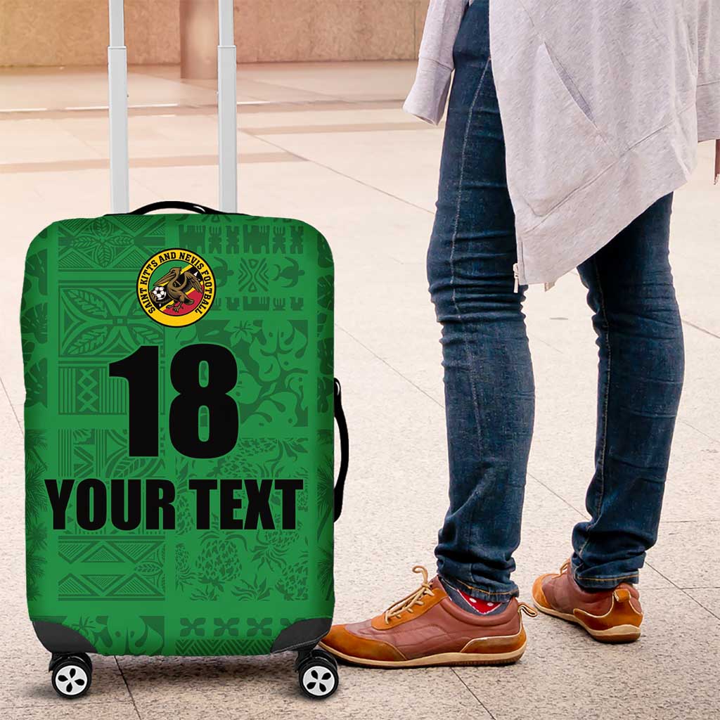 Custom Saint Kitts And Nevis Football Luggage Cover Sugar Boyz Green Version LT18