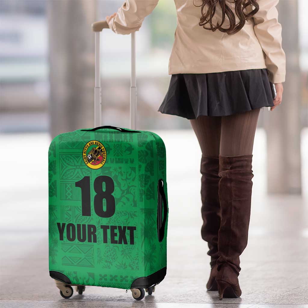 Custom Saint Kitts And Nevis Football Luggage Cover Sugar Boyz Green Version LT18