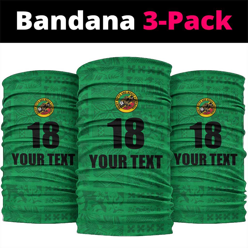 Custom Saint Kitts And Nevis Football Neck Gaiter Sugar Boyz Green Version LT18
