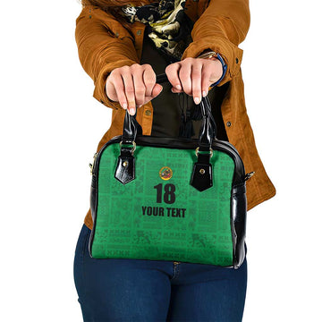 Custom Saint Kitts And Nevis Football Shoulder Handbag Sugar Boyz Green Version LT18