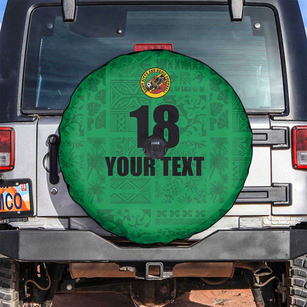 Custom Saint Kitts And Nevis Football Spare Tire Cover Sugar Boyz Green Version LT18