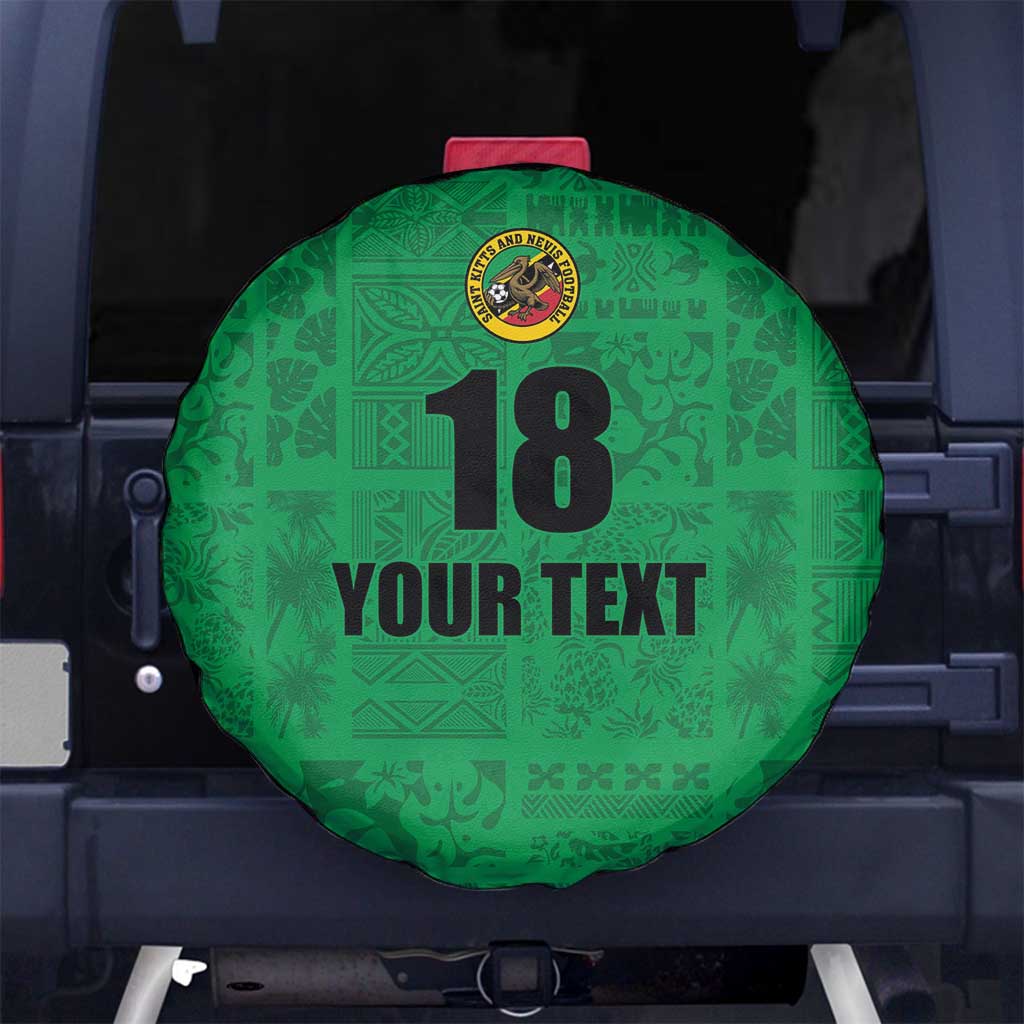 Custom Saint Kitts And Nevis Football Spare Tire Cover Sugar Boyz Green Version LT18