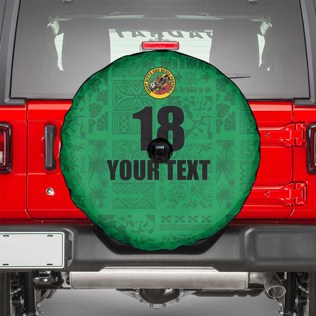 Custom Saint Kitts And Nevis Football Spare Tire Cover Sugar Boyz Green Version LT18