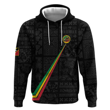 Custom Saint Kitts And Nevis Football Hoodie Sugar Boyz Black Version LT18