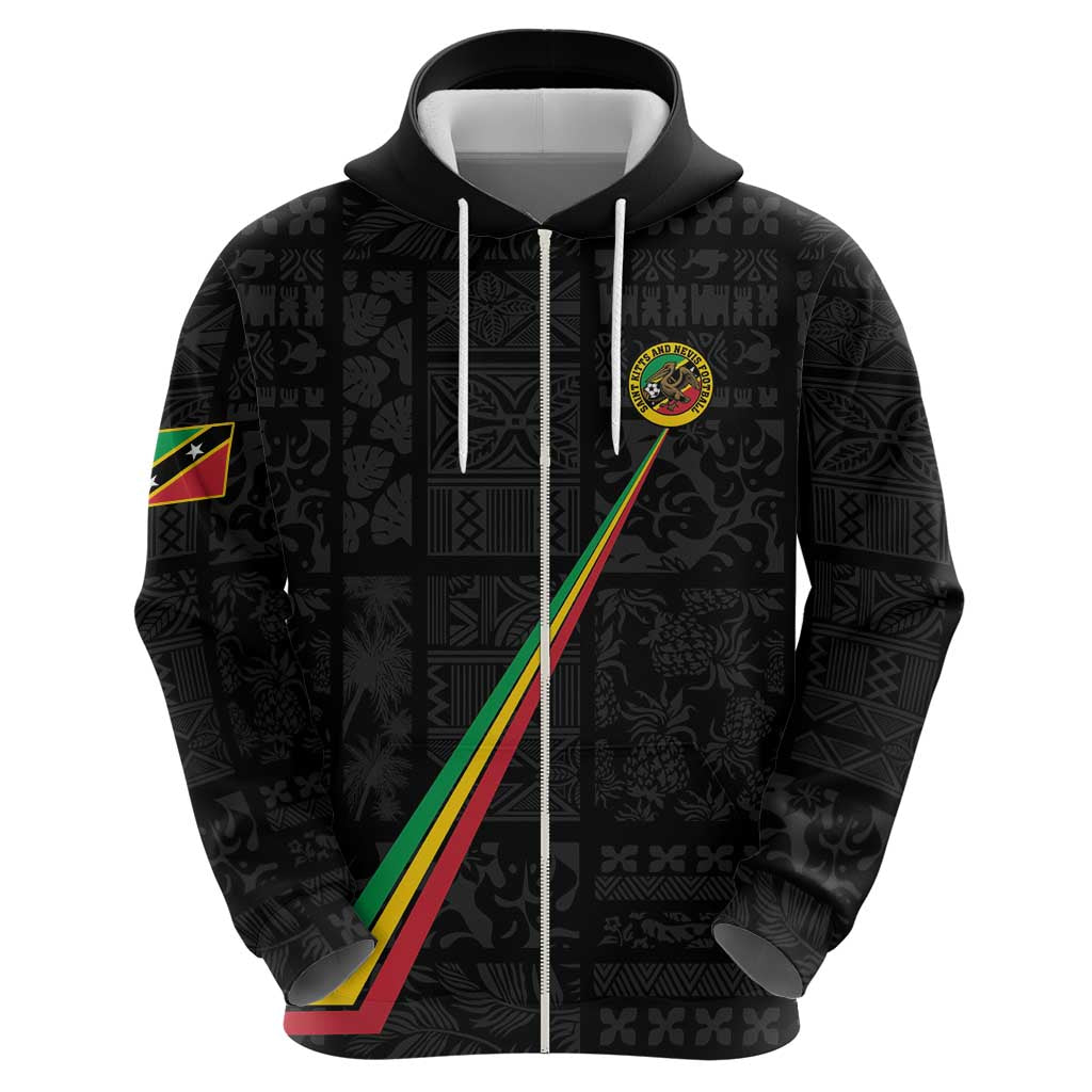 Custom Saint Kitts And Nevis Football Hoodie Sugar Boyz Black Version LT18