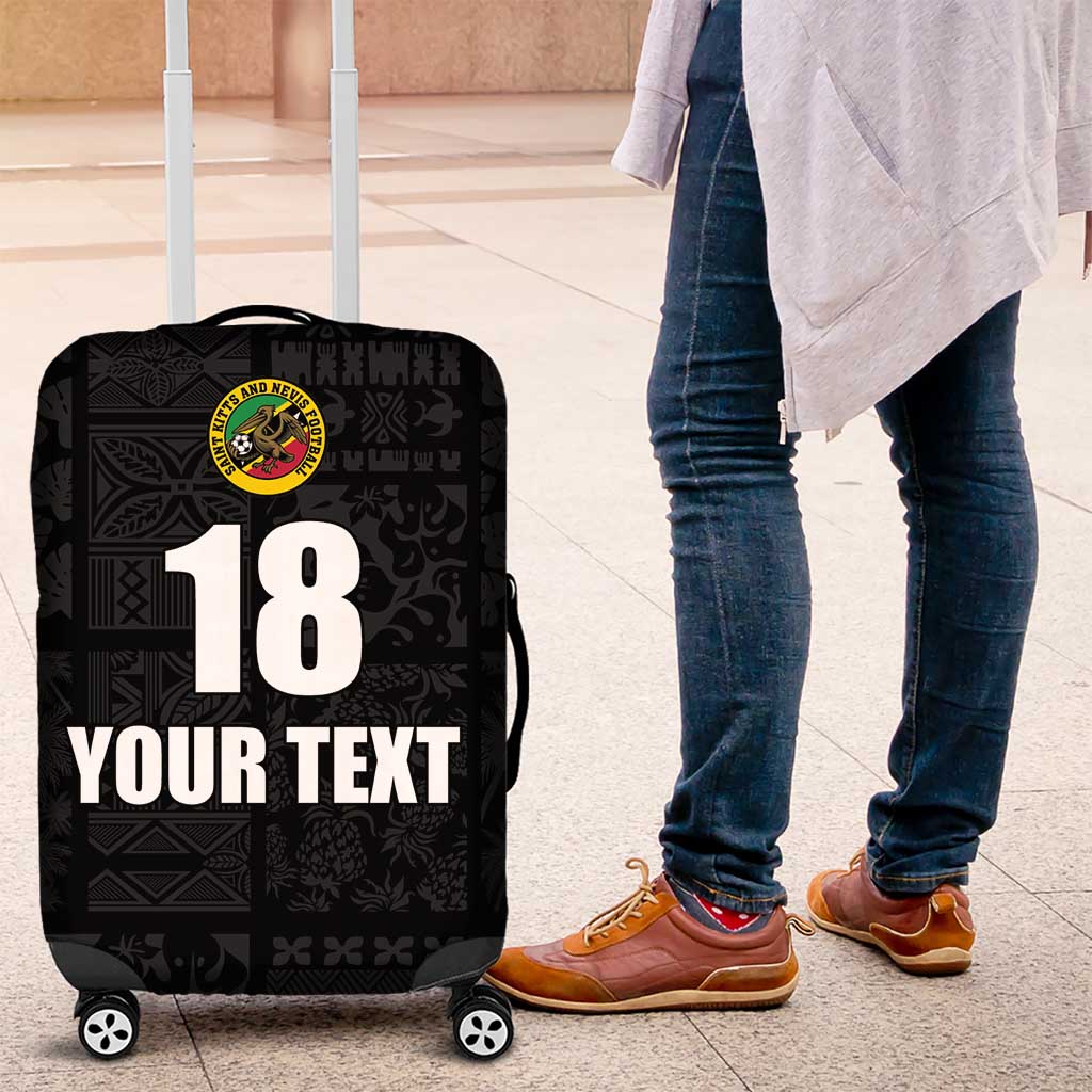 Custom Saint Kitts And Nevis Football Luggage Cover Sugar Boyz Black Version LT18