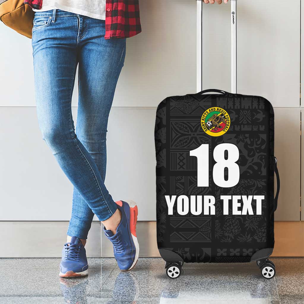 Custom Saint Kitts And Nevis Football Luggage Cover Sugar Boyz Black Version LT18