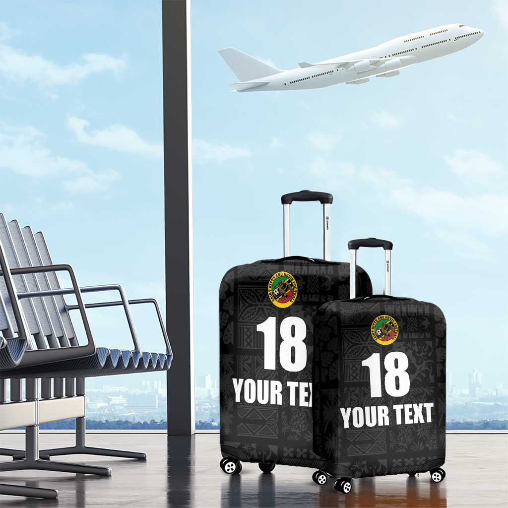 Custom Saint Kitts And Nevis Football Luggage Cover Sugar Boyz Black Version LT18