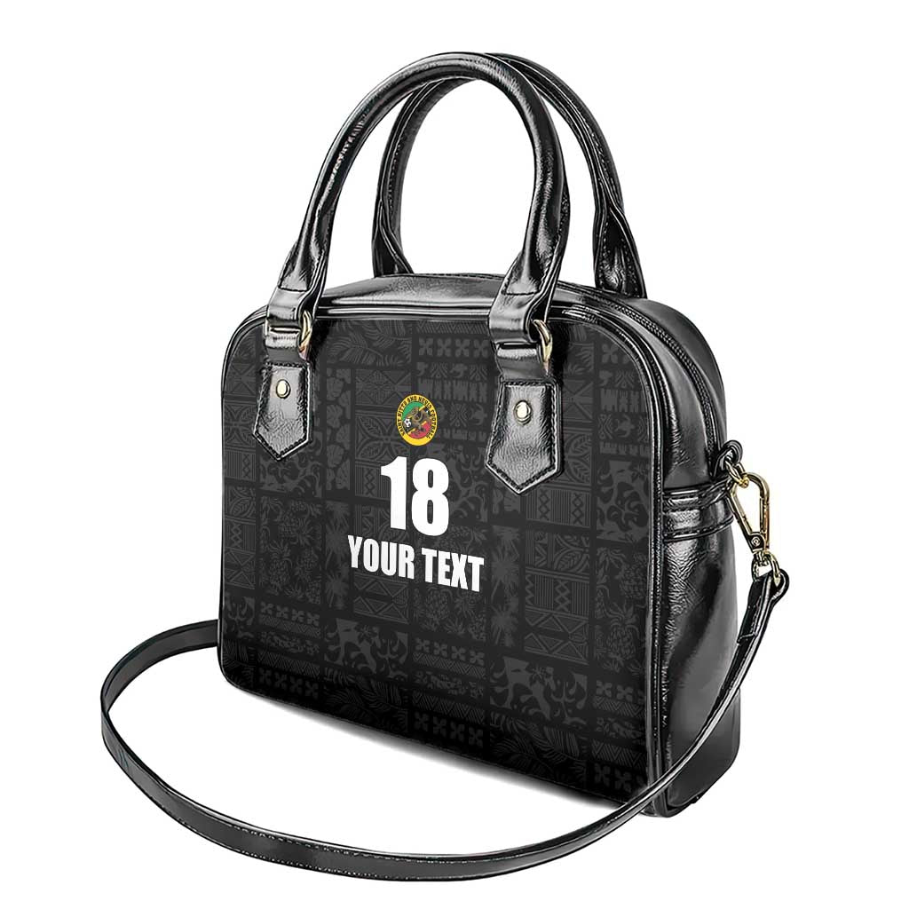 Custom Saint Kitts And Nevis Football Shoulder Handbag Sugar Boyz Black Version LT18