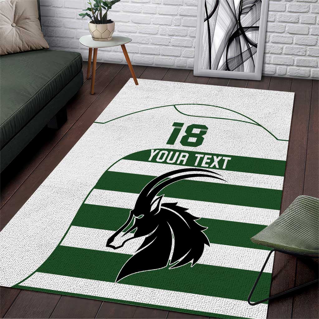 Custom Zimbabwe Sables Rugby Area Rug Go Champion LT18