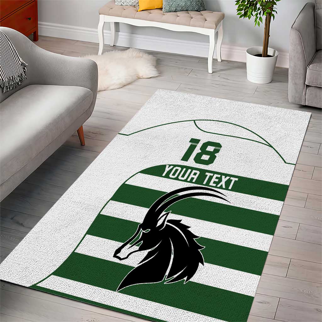 Custom Zimbabwe Sables Rugby Area Rug Go Champion LT18