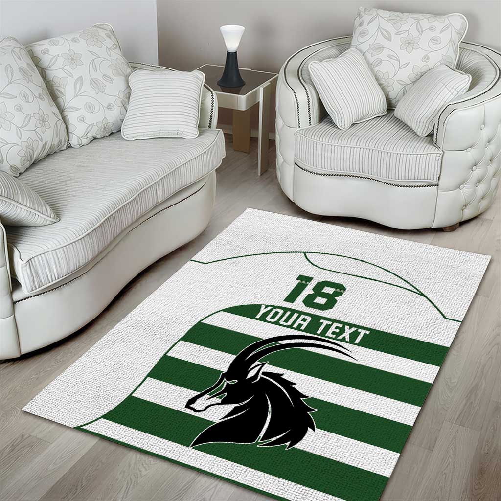 Custom Zimbabwe Sables Rugby Area Rug Go Champion LT18