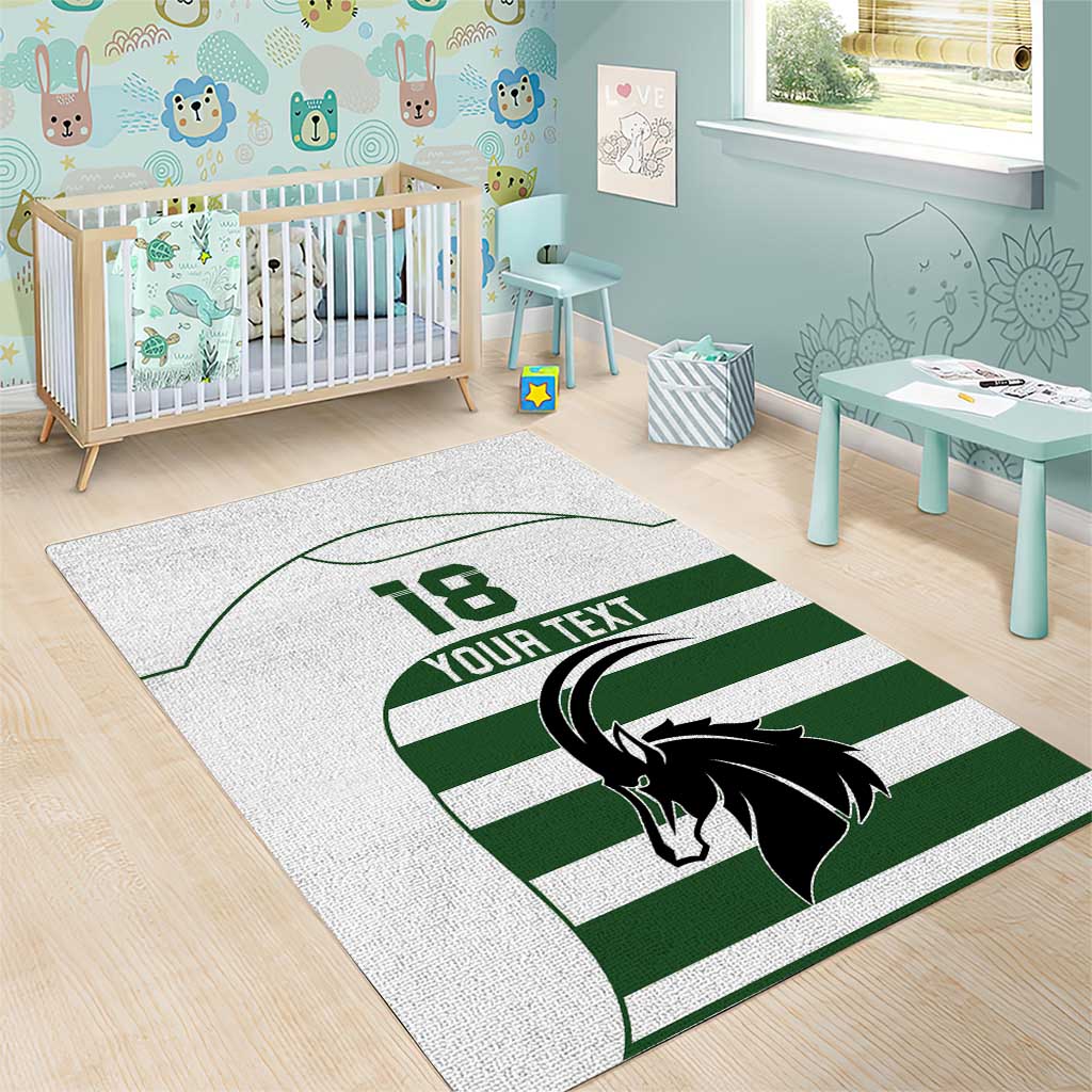 Custom Zimbabwe Sables Rugby Area Rug Go Champion LT18