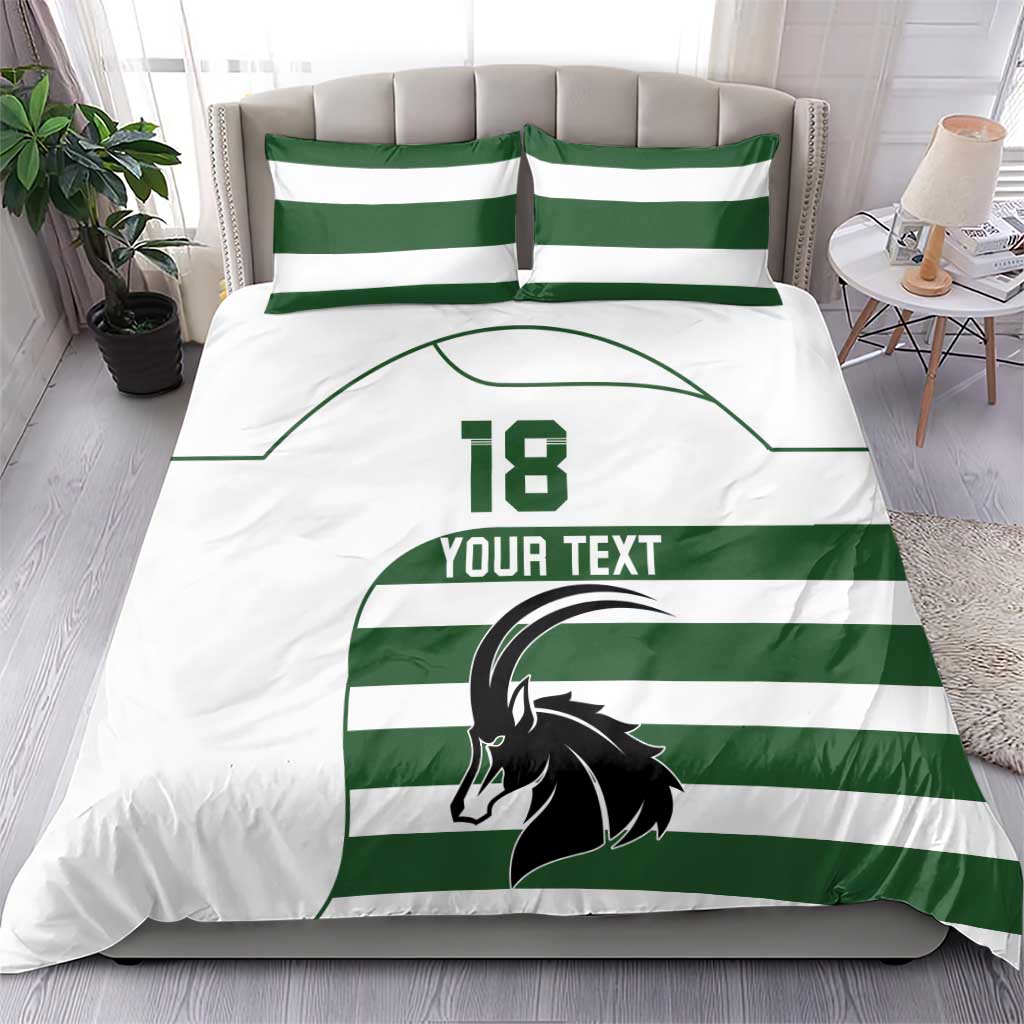 Custom Zimbabwe Sables Rugby Bedding Set Go Champion LT18
