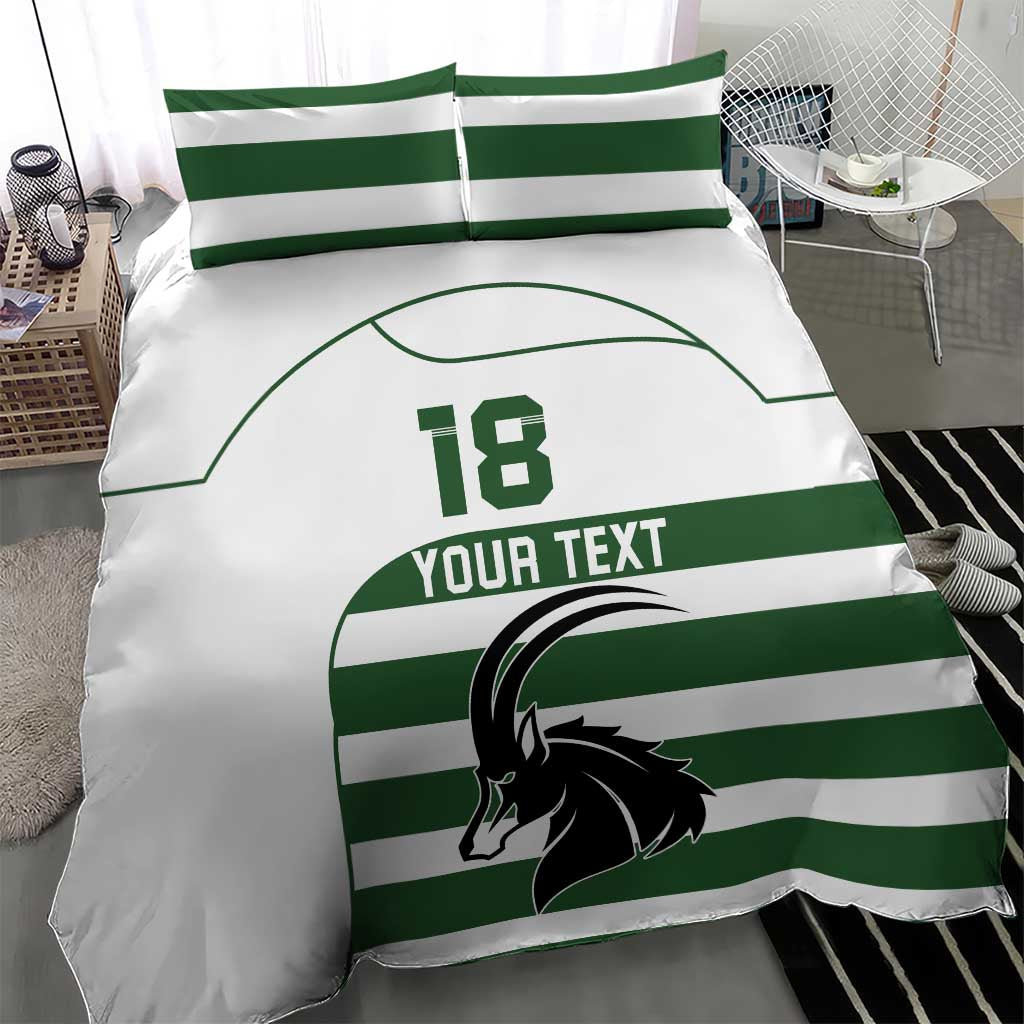 Custom Zimbabwe Sables Rugby Bedding Set Go Champion LT18