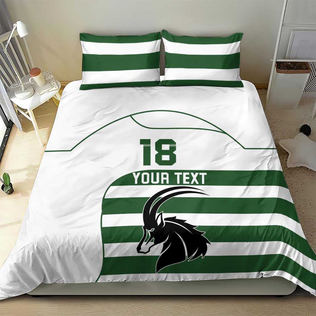 Custom Zimbabwe Sables Rugby Bedding Set Go Champion LT18