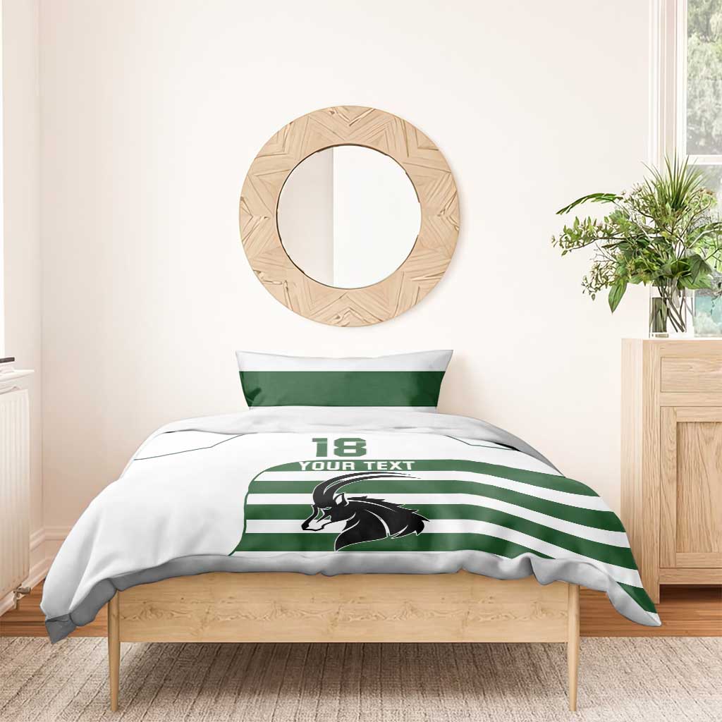 Custom Zimbabwe Sables Rugby Bedding Set Go Champion LT18