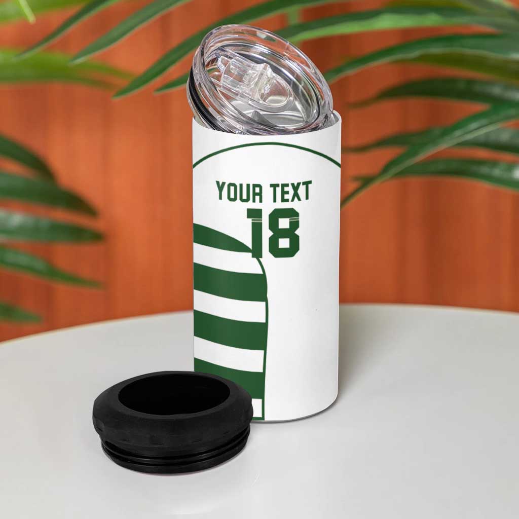 Custom Zimbabwe Sables Rugby 4 in 1 Can Cooler Tumbler Go Champion LT18