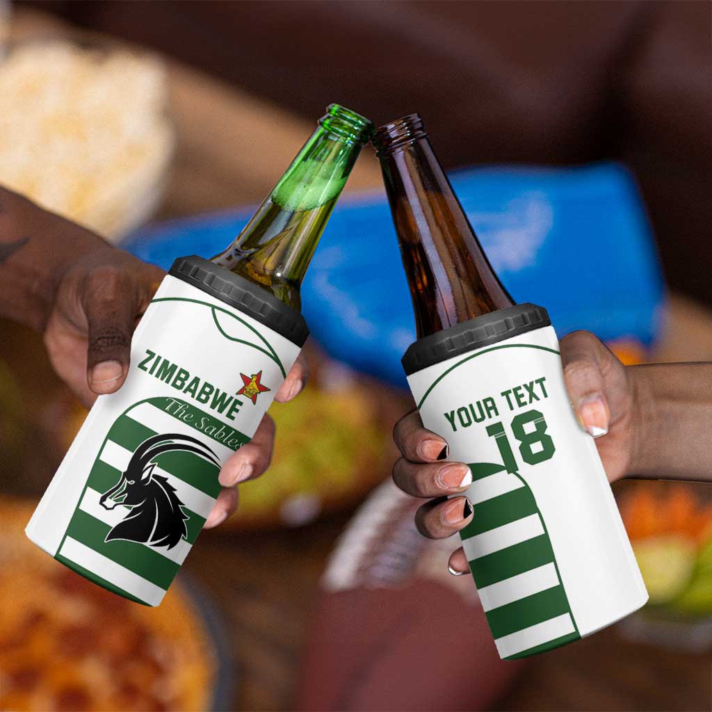 Custom Zimbabwe Sables Rugby 4 in 1 Can Cooler Tumbler Go Champion LT18