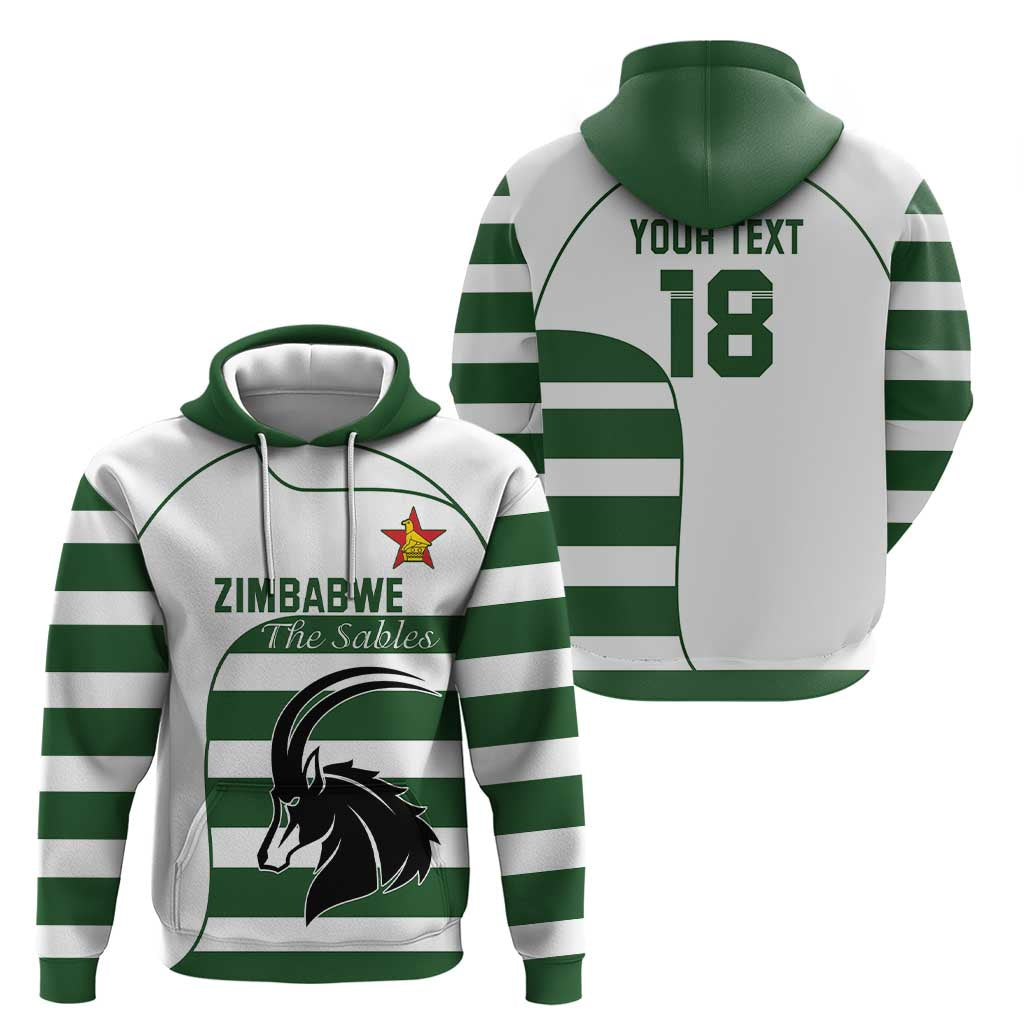 Custom Zimbabwe Rugby Hoodie The Sables Go Champion LT18