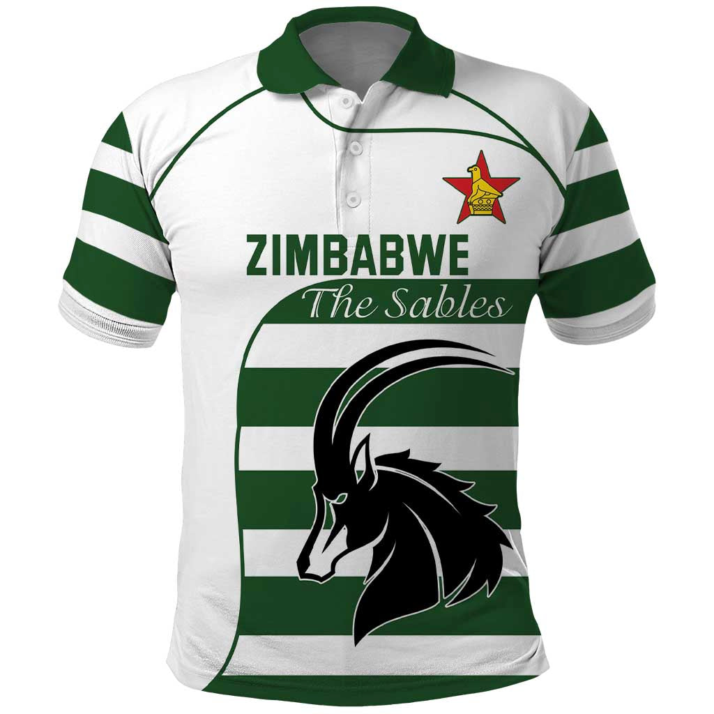 Custom Zimbabwe Rugby Polo Shirt The Sables Go Champion LT18