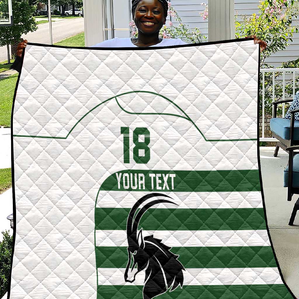 Custom Zimbabwe Sables Rugby Quilt Go Champion LT18